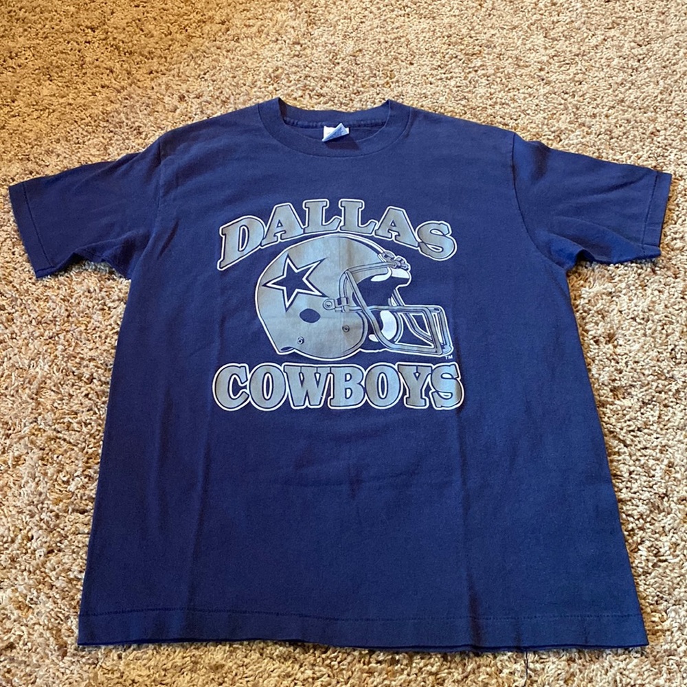 MADE IN USA! Vintage Trench MFG Co. Dallas Cowboys Shirt Size L Single Stitch!